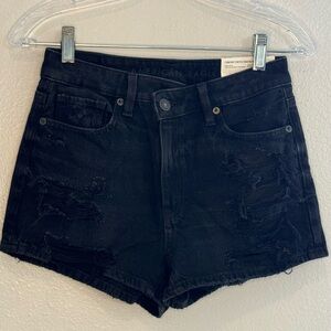 AE Jean shorts black Sz 0 NWT